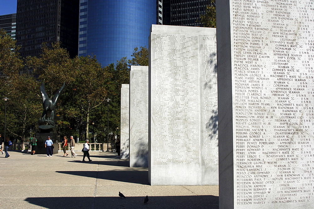 War Memorial, Battery Park, Manhattan, New York City, New York, United States of America, North America