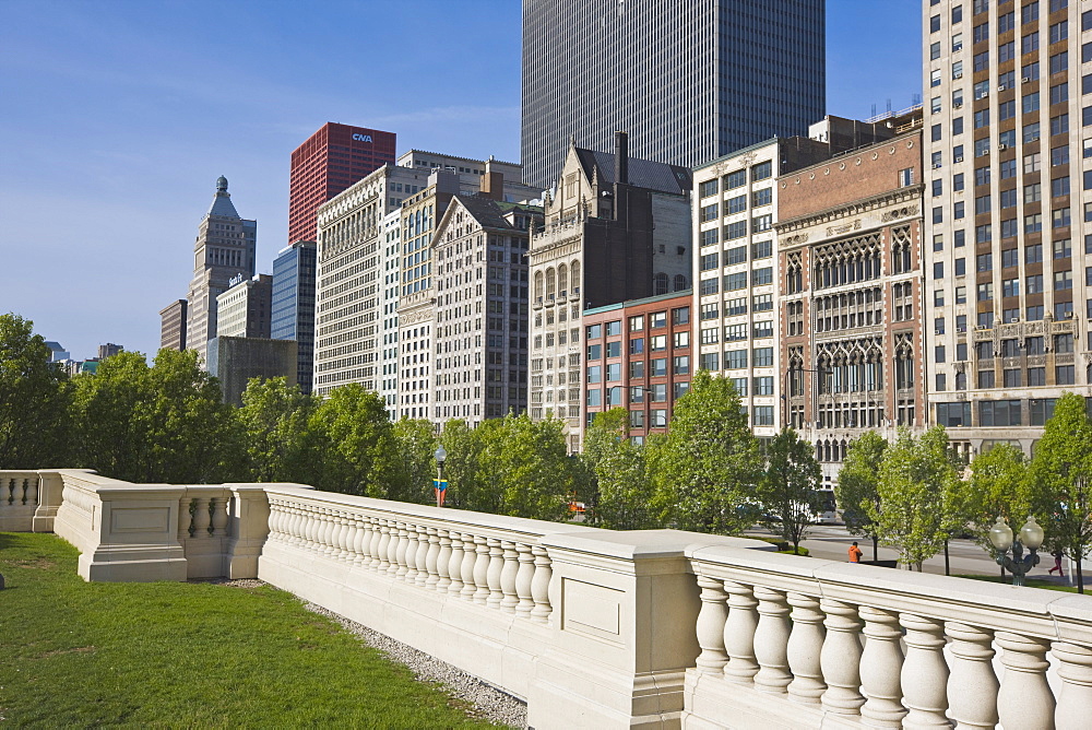 North Michigan Avenue by Millennium Park, Chicago, Illinois, United States of America, North America