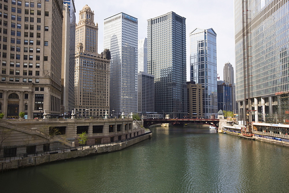 Chicago River and Wacker Drive, Chicago, Illinois, United States of America, North America