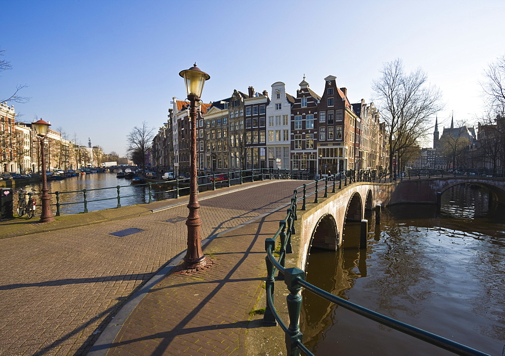 Bridge over the Keizersgracht canal, Amsterdam, Netherlands, Europe