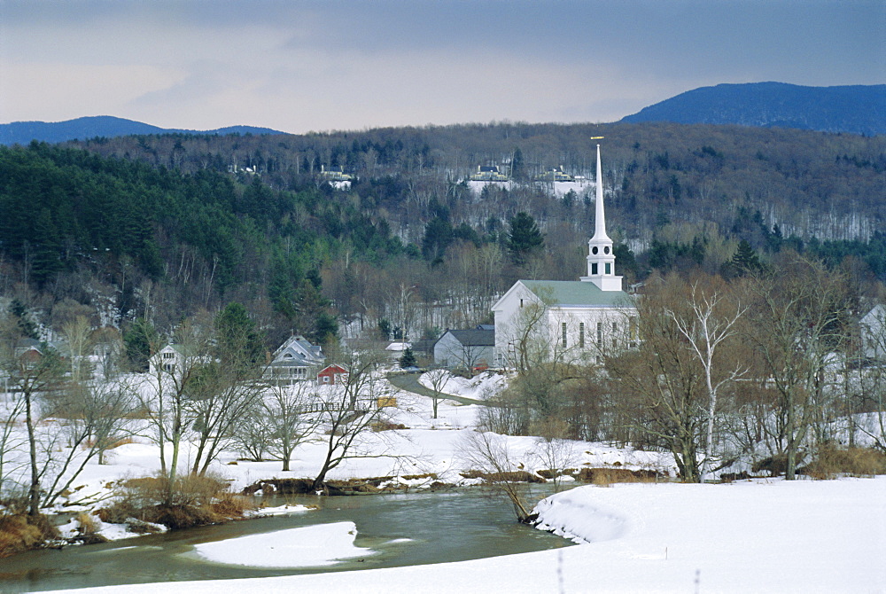 Winter in Stowe, Vermont USA