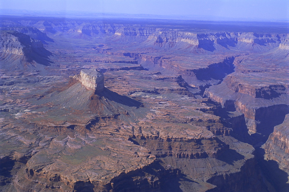 Aerial view of the South Rim, Grand Canyon, Grand Canyon National Park, UNESCO World Heritage Site, Arizona, USA, North America