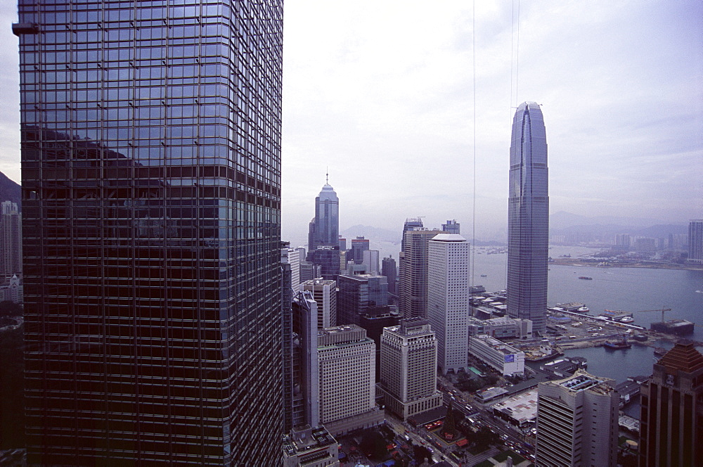 Cheung Kong Center on left, and Two IFC Building on right, Central, Hong Kong Island, Hong Kong, China, Asia