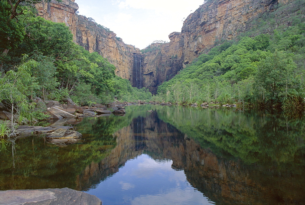 Reflections in still water, Jim Jim Falls and Creek, Kakadu National Park, UNESCO World HeritageSite, Northern Territory, Australia, Pacific