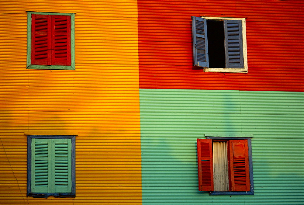 Colourful buildings in La Boca district, Buenos Aires, Argentina 