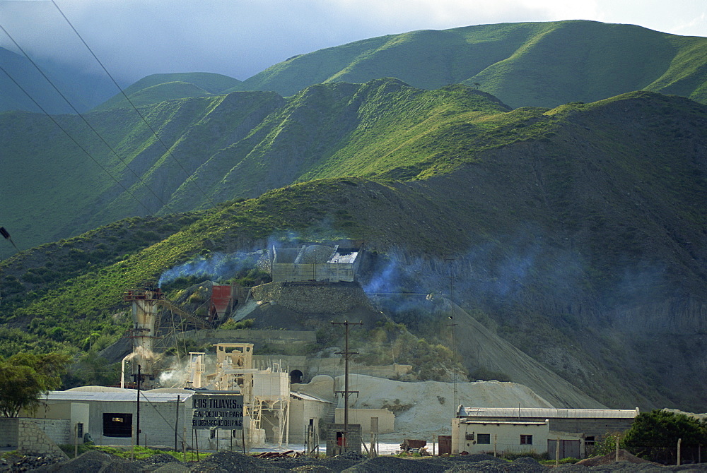 Los Tilianes lime plant, built to increase employment opportunities in country's poorest area, Jujuy, Argentina, South America