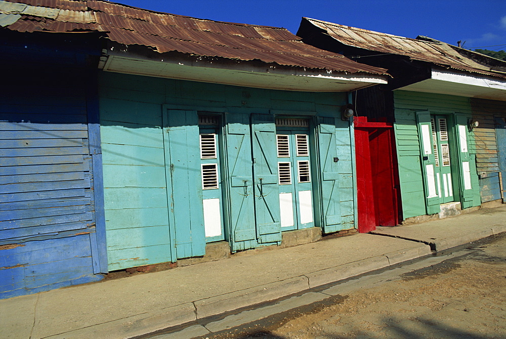 Typical housing in the town of Cap Haitien, Haiti, West Indies, Caribbean, Central America