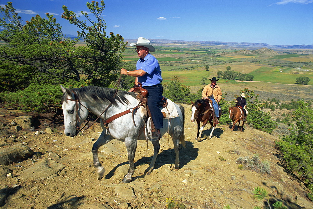 Riding at Shoemaker, Lonesome Spur Ranch, Lonesome Spur, Montana, United States of America, North America