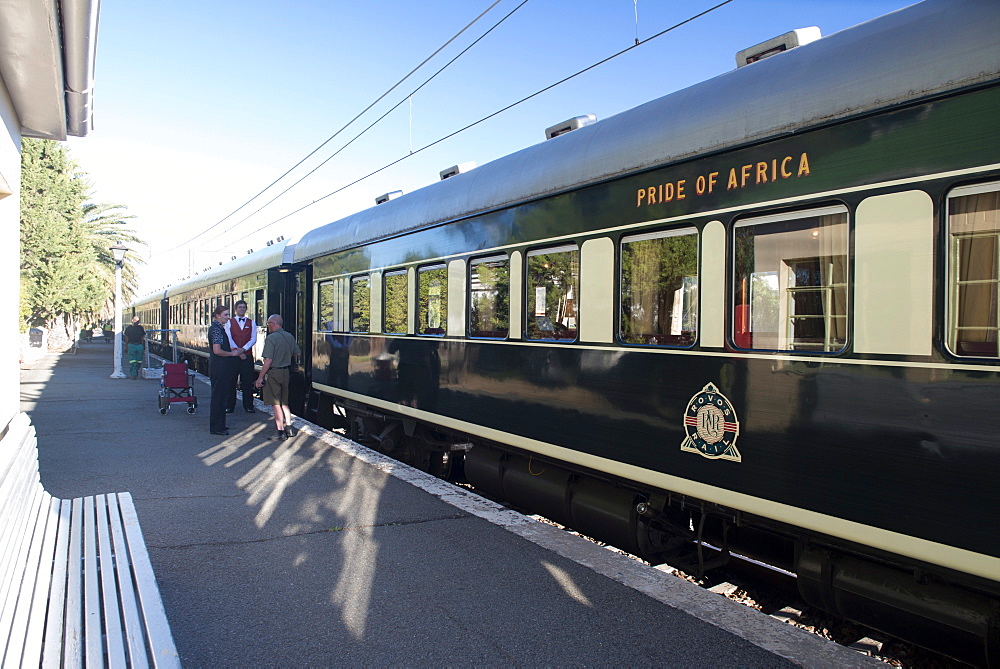 Pride of Africa Rovos train in Matjiesfontein, Western Cape, South Africa, Africa