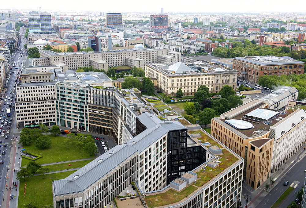 From the top of the Kollhoff building on Potsdamer Platz, Berlin, Germany, Europe