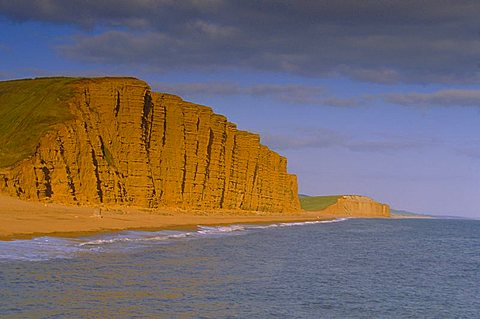 West Bay Beach and cliffs, Dorset, England, UK