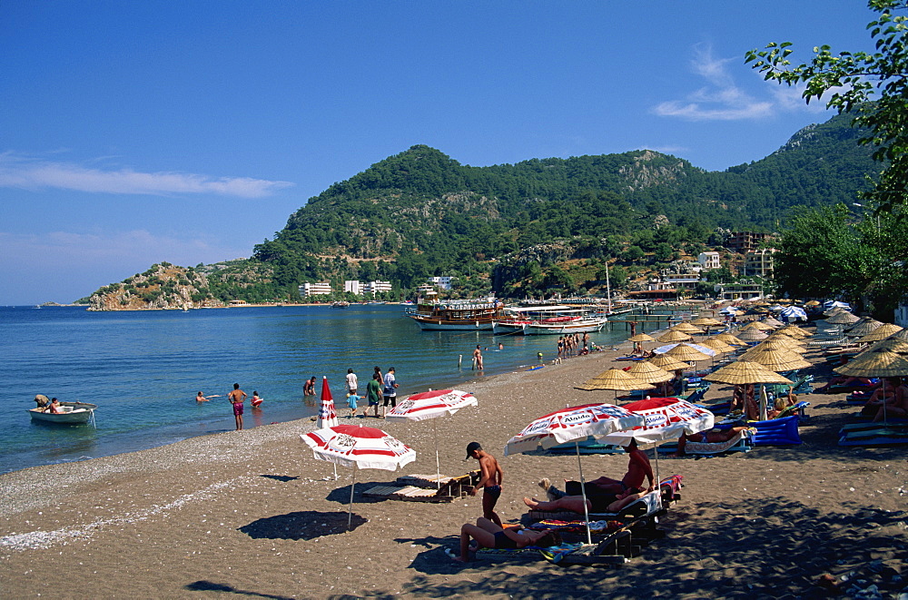 Beach, Turunc, near Marmaris, Anatolia, Turkey, Asia Minor, Eurasia