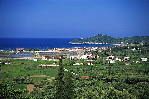 Coastline at Alykes and Alykanas, Zakynthos, Ionian Islands, Greek Islands, Greece, Europe