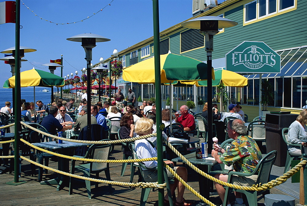 Waterfront cafe, Seattle, Washington state, Uninted States of America, North America