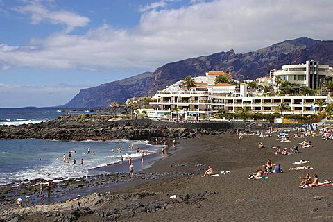 Playa de la Arena, Puerto de Santiago, Tenerife, Canary Islands, Spain, Atlantic, Europe