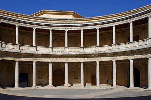 Palace of Charles V, Alhambra Palace, UNESCO World Heritage Site, Granada, Andalucia, Spain, Europe