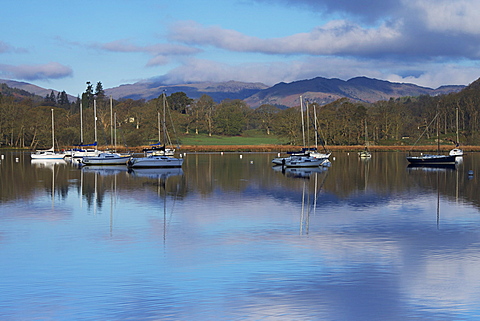 Sunrise, Ambleside, Lake Windermere, Lake District National Park, Cumbria, England, United Kingdom, Europe