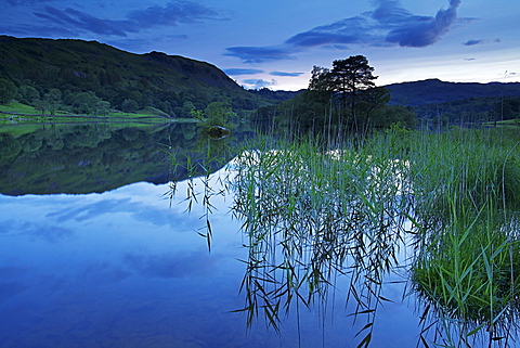 Sunset, Rydal Water, Lake District National Park, Cumbria, England, United Kingdom, Europe