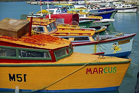 Fishing boats, Barbados, West Indies, Caribbean, Central America