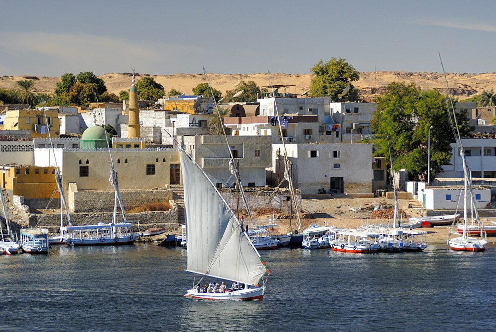 Felucca, River Nile, Aswan, Egypt, North Africa, Africa