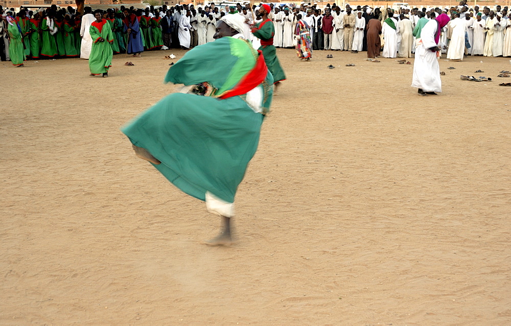 Whirling dervishes, dancer at Sufi ceremony, Omdurman, Sudan, Africa