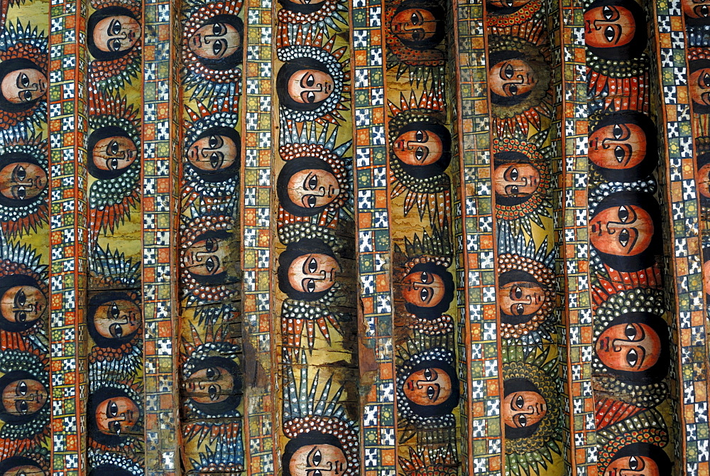 Angels, Debre Birhan Selassie church, Gondar, Ethiopia, Africa