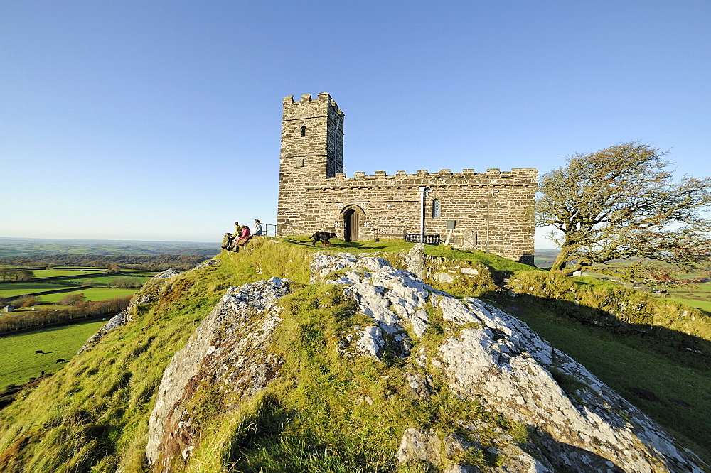 St. Michael de Rupe church, Brent Tor, Dartmoor, Devon, England, United Kingdom, Europe