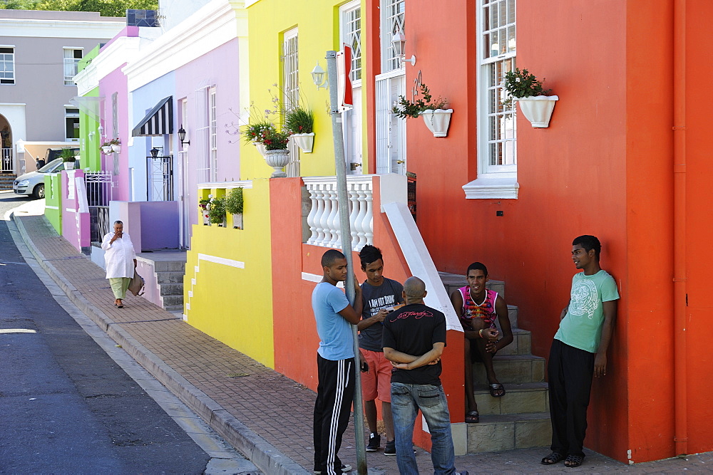 Colourful houses, Bo-Cape area, Malay inhabitants, Cape Town, South Africa, Africa