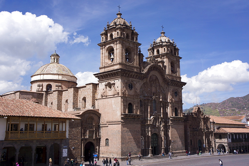 Compania de Jesus church, Plaza de Armas, Cuzco, Peru, South America 