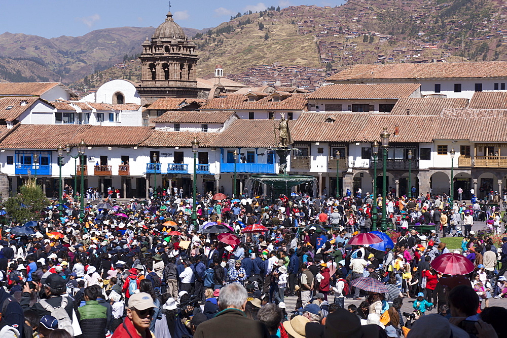 The festivities of Corpus Christi, the most important religious festival in Peru, held in Cuzco, Peru, South America