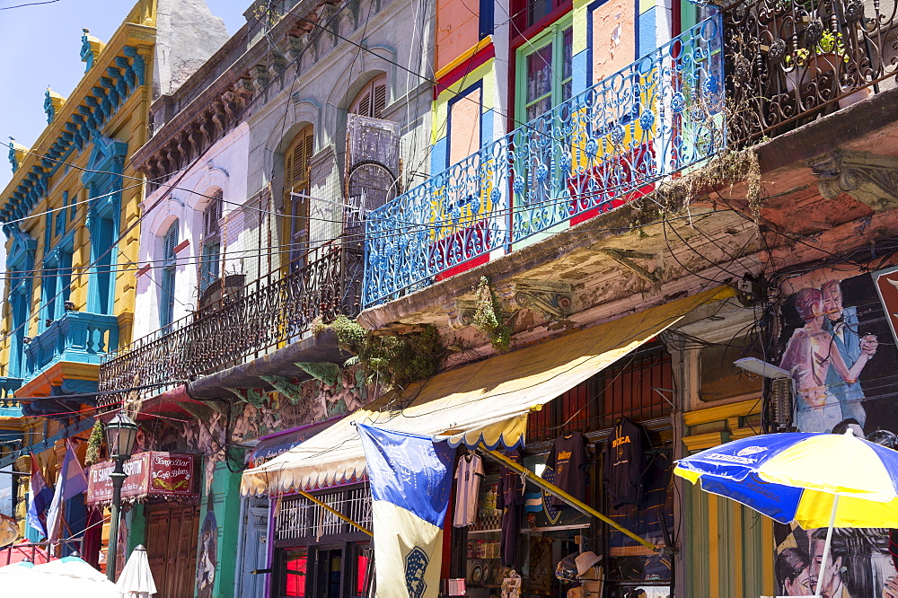 La Boca district, known for its vibrant colours, restaurants and the tango, Buenos Aires, Argentina, South America