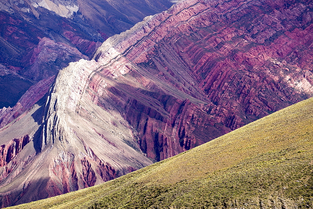 Multi coloured mountains, Humahuaca, province of Jujuy, Argentina, South America