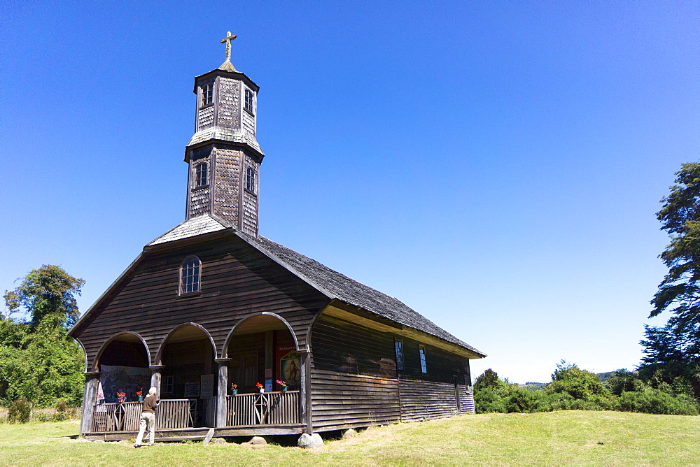 San Antonio church, Colo, island of Chiloe, UNESCO World Heritage Site, Chile, South America