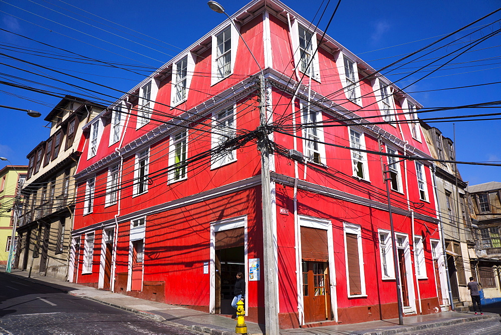 Colourful house, Valparaiso, UNESCO World Heritage Site, Chile, South America