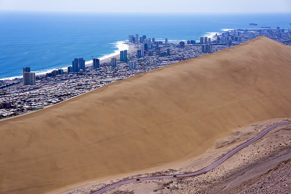 Iquique town and beach, Atacama desert, Chile, South America