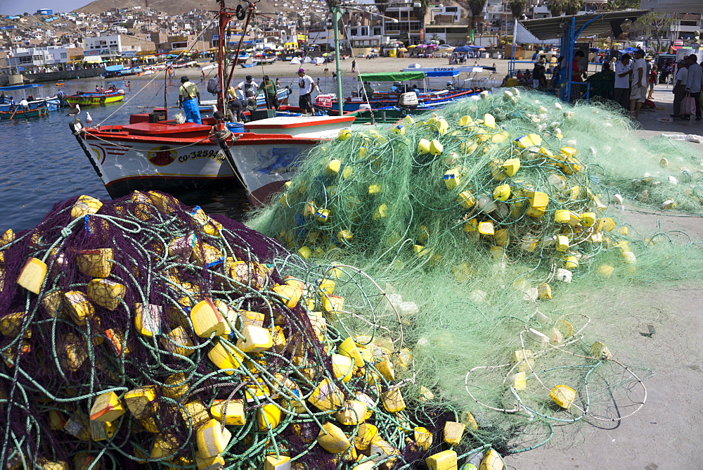 Fishing village, Pukusana (Pucusana) , Peru, South America