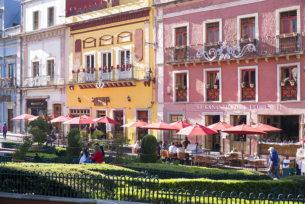 View of town centre, Guanajuato, Mexico, North America