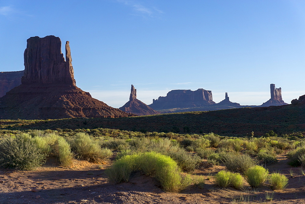 The Mittens West and East, Monument Valley, Arizona, United States of America, North America