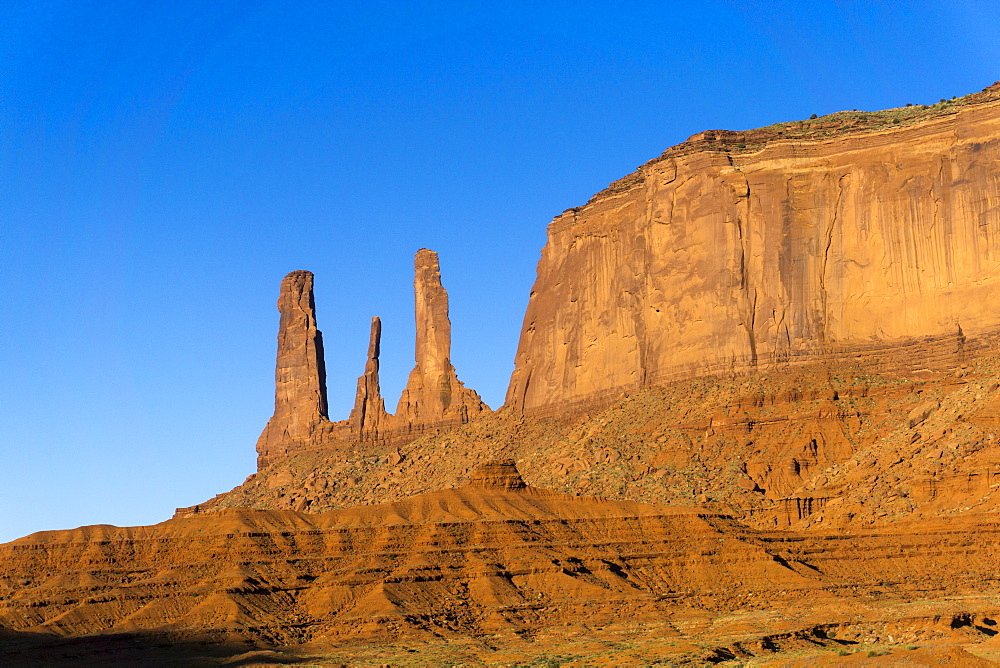 The Three Sisters, Monument Valley, Utah, United States of America, North America