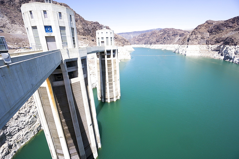 Hoover Dam and lake, border of Arizona and Nevada, United States of America, North America