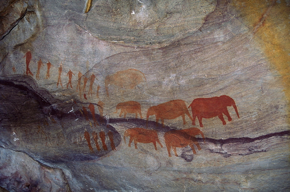 Rock paintings, Matopo Park, Zimbabwe, Africa