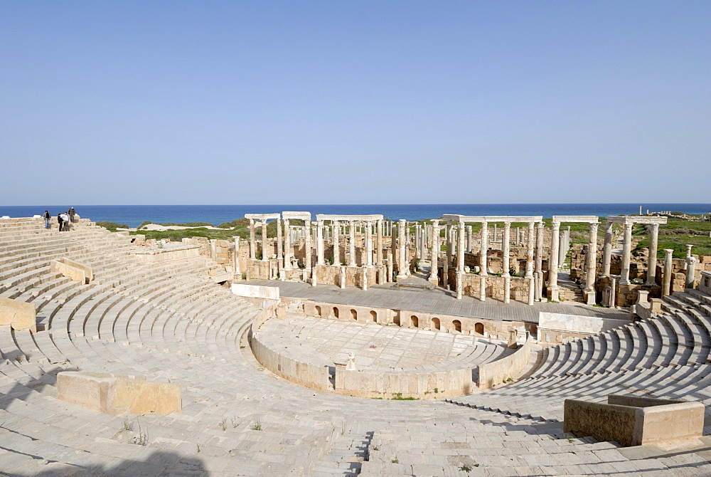 Amphitheatre, Leptis Magna, UNESCO World Heritage Site, Libya, North Africa, Africa