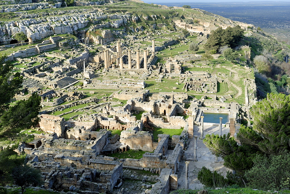 Overview, Cyrene, UNESCO World Heritage Site, Libya, North Africa, Africa