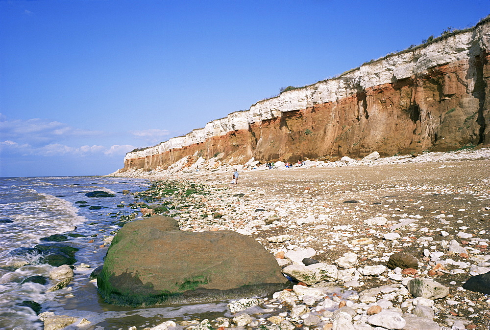 Start or end of The Wash, Hunstanton Cliffs, Norfolk, England, United Kingdom, Europe