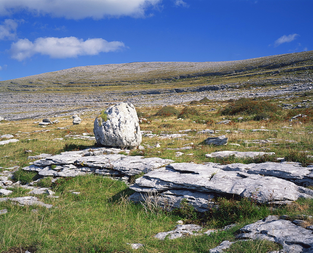 Rock formations of The Burren, County Clare, Munster, Republic of Ireland, Europe