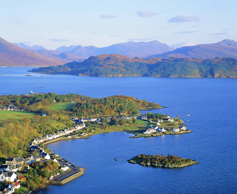 Plockton and Loch Carron, Highlands Region, Scotland, UK, Europe