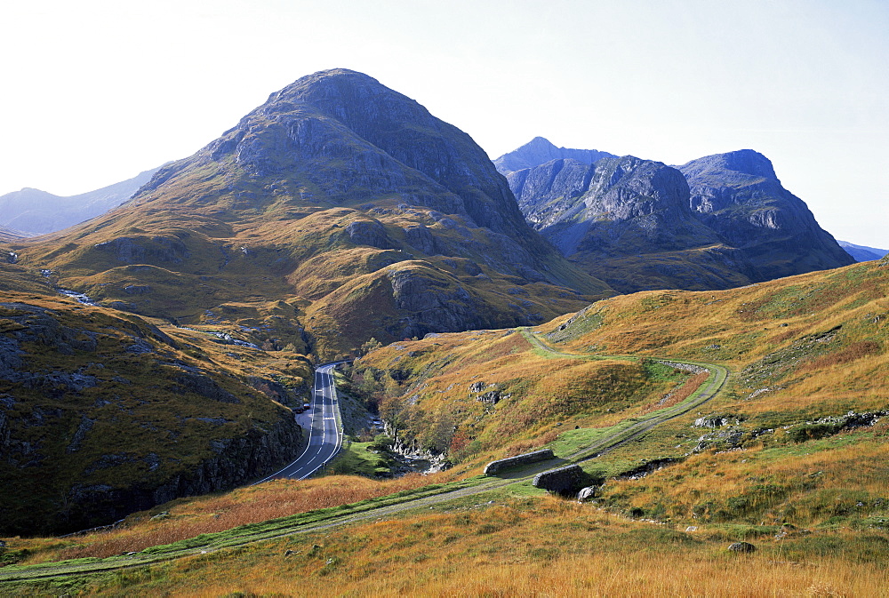 Glencoe and the Three Sisters, Highland region, Scotland, United Kingdom, Europe