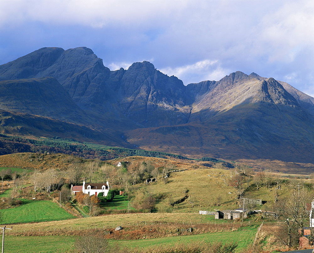 The Cuillin Hills from Torrin, Isle of Skye, Highland region, Scotland, United Kingdom, Europe