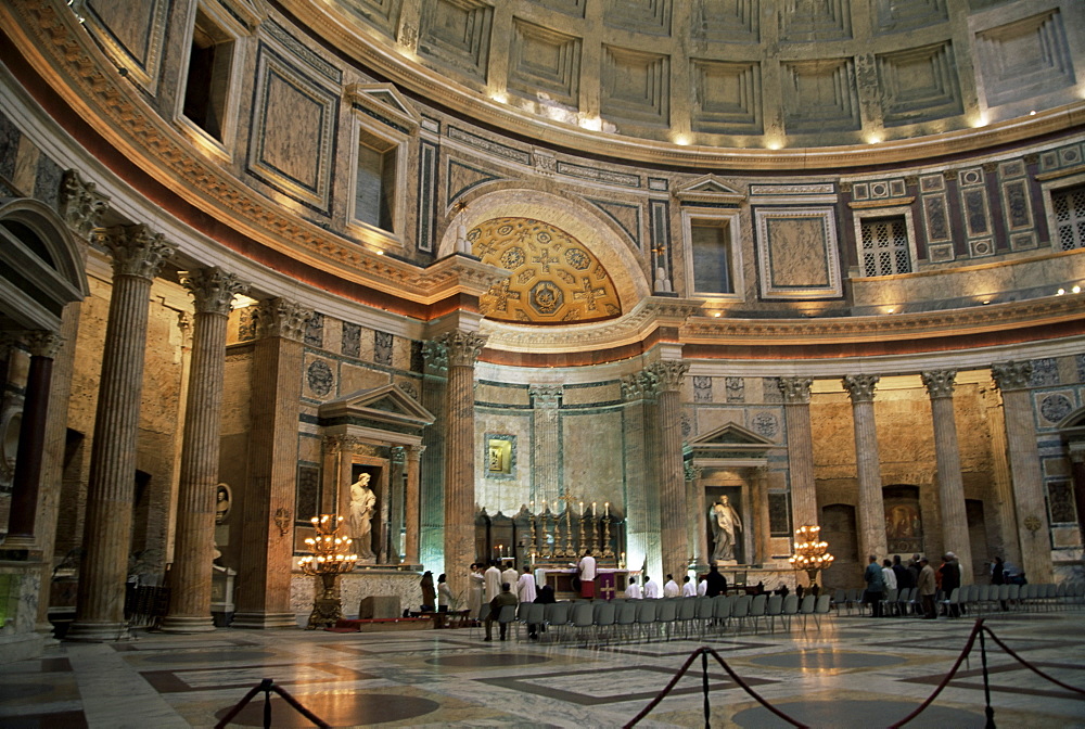 Interior of the Pantheon, Rome, Lazio, Italy, Europe