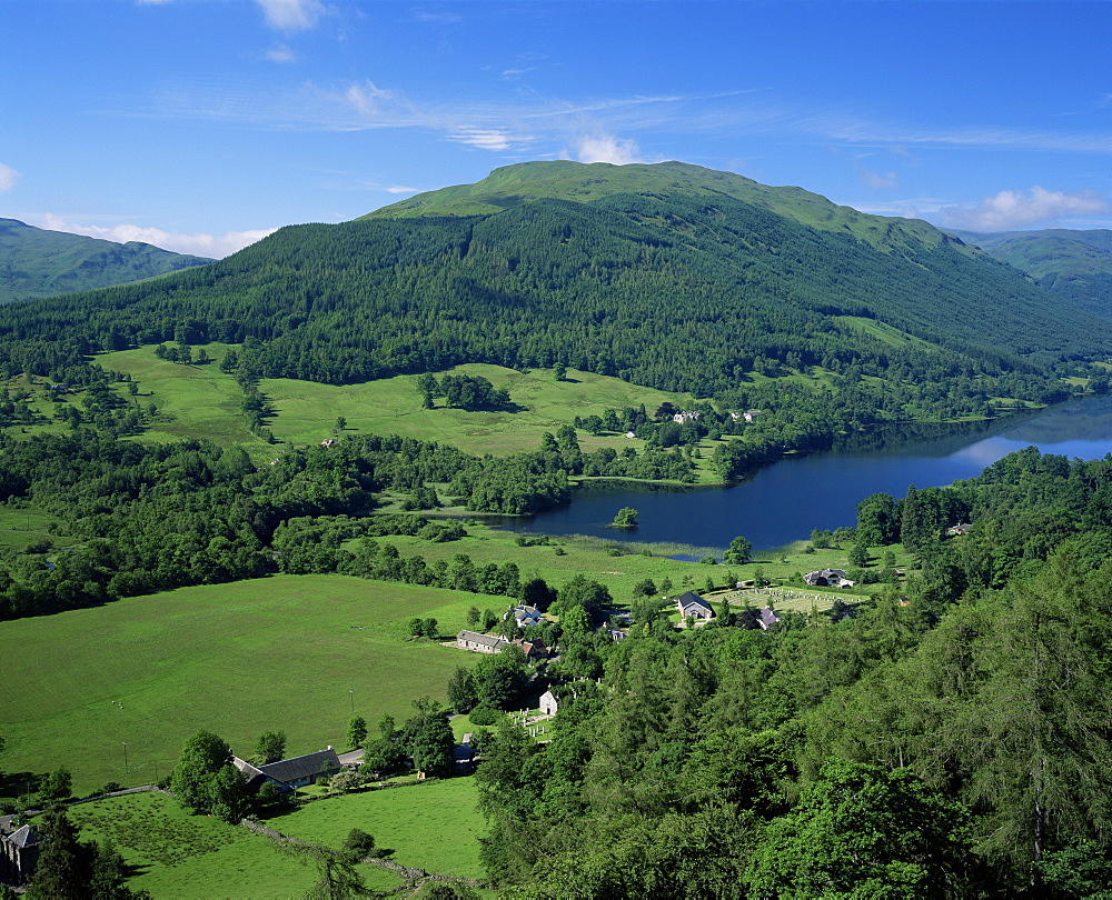 View over Balquhidder and Loch Voil, Stirling, Central Region, Scotland, United Kingdom, Europe